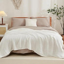 EMME Cotton Bed Blankets White Blankets for Bed Muslin Twin Blanket 60"x80" Lightweight Soft Twin Blanket All Season Gauze Blanket by CozyNest Decor
