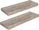 HOOBRO Floating Shelves, Wall Shelf Set of 2, 23.6 Inch Hanging Shelf with Invisible Brackets, for Wall Decor in Bathroom, Bedroom, Toilet, Kitchen, Living Room, Office, Greige BG60BJ01G1 by CozyNest Decor