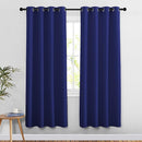 NICETOWN Doorway Curtains & Drapes 78 inches Long - Grommet Window Treatment Thermal Insulated Privacy Blackout Curtains & Drapes for Bedroom (Navy Blue, Set of 2, W52 x L78) by TinyTreasures Baby Boutique