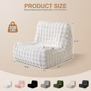 Modern Bean Bag Chair, Large Bean Bag Couch for Adults with Memory Foam Filled, Soft Faux Bunny Fur Lazy Chair for Living Room Bedroom Dorm Apartment, No Assembly Required, White by TinyTreasures Baby Boutique