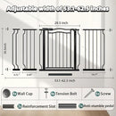 53.1-62.5 Inch Extra Wide Baby Gate, Pressure Mounted Dog Gate Indoor, Walk Thru Pet Gate for Cat Dog Child,Pet Gates for The House Doorway Black by TinyTreasures Baby Boutique