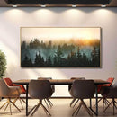 Large Artwork Foggy Forest Canvas Wall Art Landscape Mountain Painting Wall Art for Bedroom Living Room Kitchen Office Framed Wall Art 30x60 Inch by CozyNest Decor