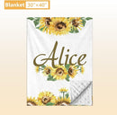 Personalized Baby Bedding Set - 5 Pcs Custom Infants Bedding Set with Infant Name - Double Layer Nursery Crib Set for Girls Boys - Customized Gifts for Toddler Baby Shower - Yellow Sunflower by TinyTreasures Baby Boutique