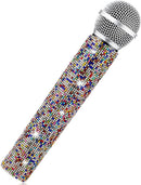 Sanwuta Fake Microphone Prop Sparkly Bling Rhinestones Plastic Play Microphone Pretend Glitter Bedazzled Mic for Cosplay Party Costume(Colorful) by TinyTreasures Baby Boutique