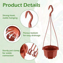 Roshtia 24 Pcs Hanging Plastic Planter Pot with Hook Flower Pots Baskets Hanging Nursery Planter Holder for Outdoor Indoor Plant Garden(Brown,5 Inch) by GreenHaven Gardens