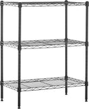 Amazon Basics 3-Shelf Adjustable Heavy Duty Steel Wire Rack Storage Shelving Organizer for Kitchen, Garage, 23.2" L x 13.4" W x 30" H, Black by CozyNest Decor