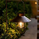 HUYIENO 2Pack Solar Metal Hanging Lantern with Shepherd Hook Outdoor Led Garden Lights Brushed Copper by GreenHaven Gardens