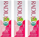 RADIUS USDA Organic Kids Toothpaste 3oz Non Toxic Chemical-Free Gluten-Free Designed to Improve Gum Health for Children's 6 Months and Up - Dragon Fruit - Pack of 3 by CozyNest Decor