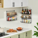 X-cosrack Spice Rack Wall Mount, 5 Tier Large Spice Rack Organizer for Efficient Storage, Height-Adjustable Hanging Spice Shelf for Kitchen and Pantry, Up to Storage 90 Jars(Patent No.:D909138S) by CozyNest Decor