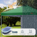 MASTERCANOPY Durable Pop-up Canopy Tent with 1 Sidewall (10'x10',Forest Green) by GreenHaven Gardens
