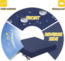 AAAAAcessories Outdoor Seat Cushions for Chairs, Waterproof, Fade-Resistant Patio Furniture Replacement Cushions, 20" x 20" x 3", Set of 2, Navy Blue by GreenHaven Gardens