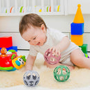 MCGMITT Baby Montessori Sensory Toys for 0-6 6-12 Months, Easy Grasp Food Grade Stretchy Silicone Baby Teether Teething Rattle Toys, BPA-Free Infant Teether Ball Chew Rattle Toys Shower Gifts by TinyTreasures Baby Boutique
