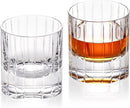 KAMMAK Crystal Whiskey Glasses Set of 2, Handcrafted 6.43oz Old Fashioned Glasses Stemless, Luxury Hand Blown Cocktail Glasses, Scotch Cup for Women, Men Gift for Bourbon Barware, Home Bar by CozyNest Decor