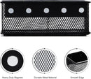 6.29'' × 2.28'' × 2.48 Black Magnetic Basket for Refrigerator Magnetic Organizer Holder Locker Organizer for Home Office Accessories Magnetic Basket for Whiteboard,Set of 4 by CozyNest Decor