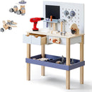 Wooden Kids Tool Bench with Electric Drill, Toddler Tool Bench with Storage Drawers and Platform, Toy Workbench Workshop with Play Tools Set for Boys and Girls, Perfect for Ages 3+ by TinyTreasures Baby Boutique