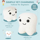 Crochet Kit for Beginners, Crochet Kit w Step-by-Step Video Tutorials, Crochet Starter Kit Learn to Crochet Kits for Adults Kids Beginners, Crochet Kit Tooth (40%+ Yarn Content) by TinyTreasures Baby Boutique
