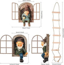 Thyle 4 Pieces Elf Out The Door Tree Hugger Garden Statue Gnome Resin Gnome Figurine Hanging Inappropriate Garden Gnomes Tree Gnome Decoration Tree Faces Decor Outdoor for Patio Lawn Ornament by GreenHaven Gardens