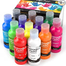 Nicpro 12 Colors Washable Finger Paint Set for Toddlers (2 oz), Non-Toxic & Baby Safe Paint for Hand and Feet, Mess Free Finger Painting Art Supplies for Kids Age 1-3 4 5 6+, Preschool Learning Gifts by TinyTreasures Baby Boutique