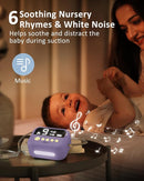 HEYVALUE Nasal Aspirator for Baby, Hospital Grade Nose Sucker with 9 Levels Suction, Night Light and Nursery Rhyme Soothing, Electric Nose Suction for Baby with Food-Grade Silicone Tips Purple by TinyTreasures Baby Boutique