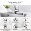 SinkTop Air Switch Kit (Long Full Brass Button) for Garbage Disposal, Cordless Chrome by CozyNest Decor