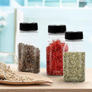 RoyalHouse 6 Pack 9.5 Oz Plastic Spice Jars with Black Cap, Clear and Safe Plastic Bottle Containers with Shaker Lids for Storing Spice, Herbs and Seasoning Powders, BPA Free, Made in USA by CozyNest Decor