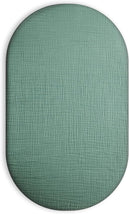 Bassinet Sheet for Baby Boy and Girl, Fitted Sheets for Rectangle, Oval, Hourglass Bassinet Mattress, Muslin Moses Basket Sheets with Neutral Style (Roman Green) by TinyTreasures Baby Boutique