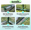 Quictent Portable Mini Cloche Greenhouse w/ Elevated Bottom, Reinforced High Light Transmission Waterproof UV-Resistant Hot House for Indoor Outdoor, 36" x 18" x 33", Clear by GreenHaven Gardens
