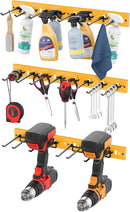 CCCEI 3 Modular Pegboard Strip Storage, Metal Peg Slat Wall Mount for Garage, Basement, Garden, Laundry Room Organization. Flexible Tool Organizer for Rake, Shovels, Crafting. Gifts for Men, Yellow. by GreenHaven Gardens