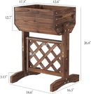 Raised Garden Bed, Standing Vertical Horticulture Planter Box for Backyard, Patio, Balcony, Planter for Flowers Herbs Vegetables for Indoor & Outdoo Decor with Trellis (Carbonized) by GreenHaven Gardens