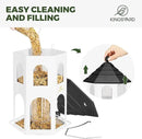 Kingsyard Metal Bird Feeder for Outdoor Hanging, Wild Bird Feeders with Circular Perch, Easy to Clean & Refill, 4 lbs Large Seed Capacity, White by GreenHaven Gardens