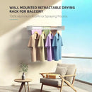 Laundry Drying Rack Collapsible, Wall Mounted Clothes Drying Rack, Space Saving Foldable Drying Rack for Laundry, 23.6" Wide, 11.2 Linear Ft, 4 Aluminum Rods, 60 lb Capacity by CozyNest Decor