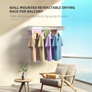 Laundry Drying Rack, Collapsible Wall Mounted Clothes Drying Rack - Drying Rack Clothing Foldable,Space Saving, 31.5" Wide, 13.2 Linear Ft, 5 Aluminum Rods, 60 lb Capacity (White, 31.5") by CozyNest Decor