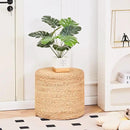 Wimarsbon 18'' Ottoman Pouf, Natural Braided Poof, Rustic Handweave Lounge Pouffe, Boho Footrest Stool for Bedroom, Accent Table or Seat for Living Room (Natural-LD) by CozyNest Decor