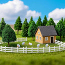 DoubleWood Mini Cow Figurines Set, 60 Pieces, Resin Mini Animals Decorations for Fairy Gardens and Miniature Landscapes (60, White) by GreenHaven Gardens