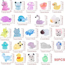 90 Pcs Mini Resin Animals Glow in The Dark Miniature Figures for Garden Accessories,for Craft,Garden Decoration, Goodie Bag Fillers Party Favors Decorations by GreenHaven Gardens