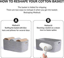 Large Storage Baskets for Organizing, Closet Shelf Baskets for Clothes Blanket Towels, Baby Nursery, Toy Bins Box, Woven Rope Baskets, 17 x 13 x 7.5”, 4 Packs Mixed Grey by CozyNest Decor