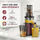 Masticating Cold Press Juicer Machines: 200W Pure Slow Juicer With Quiet Motor For Vegetable And Fruit Easy To Clean, Red by CozyNest Decor