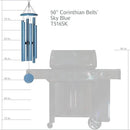 Corinthian Bells by Wind River - 50 inch Sky Blue Wind Chime for Patio, Backyard, Garden, and Outdoor Decor (Aluminum Chime) Made in The USA by CozyNest Decor