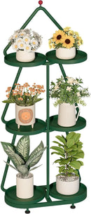 Bamworld Tree Plant Stand Indoor, 3 Tier Flower Pot Stands for Multiple Plants, Heavy Duty Metal Plant Shelf for Patio Garden Balcony Living Room Bedroom by GreenHaven Gardens