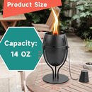 4 Pack Metal Table Top Torches, 14 oz Citronella Torches for Outside, Refillable Flame Light Torch, Decorative Tabletop Lantern for Yard, Patio, Deck, Garden, Party, Landscape by GreenHaven Gardens