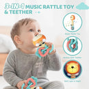 Orzbow Baby Musical Toy Light-Up, Lion Teether Toy Bpa-Free, Baby Teething Toys & Rattles 3-6-12-18 Months, Easy to Grip Sensory Toys for Toddler, Baby Boy Gir Birthdays Gift by TinyTreasures Baby Boutique