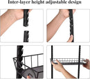 SWOMMOLY Adjustable Wall Mount Spice Rack, 9-Tier Dual-use (Multi-use) Organizer, Black by CozyNest Decor