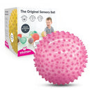 Edushape Sensory Ball for Baby - 7" Transparent Pink, Enhances Gross Motor Skills for Kids 6 Months & Up by TinyTreasures Baby Boutique