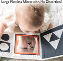 Infant Toys 0-6 Months Baby Mirror Tummy Time Toys Sensory Books for Babies Touch and Feel Crinkle Books for Babies by TinyTreasures Baby Boutique