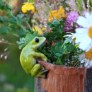 Top Collection 4283 Frog Flower Pot Hugger Figurines, Green by GreenHaven Gardens