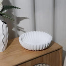 Modern Concrete Decorative Bowl for Kitchen Counter - Large White Fruit Bowl, Key Bowl for Entryway Table, Coffee Table Decor by CozyNest Decor