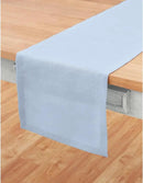 Solino Home Linen Sky Blue Table Runner 48 Inches - 100% Pure Linen Short Table Runner 14 x 48 Inch Ideal for Dresser and Coffee Tables - Fete by CozyNest Decor