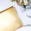 Spsyrine Gold Decorative Serving Tray with Handles, Elegant Plastic Coffee Table Tray for Ottoman, Living Room, Home Decor 15.6" X 10.2" by CozyNest Decor