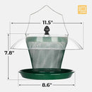 Veehoo Bird Feeders for Outdoors Hanging-Cardinal Bird Feeder with Weatherproof Dome, Wild Meta Finch Feeder for Outside 2.5 lbs Sunflower Seed Capacity, Green by CozyNest Decor
