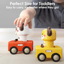 iPlay, iLearn Press to Go Car Toys for Toddlers 1-3, Baby Animal Racing Cars, Infant Play Vehicle Set, Baby Push Go Friction Car Toys for 6-9-12-18 Months, 1st Birthday Gifts for 1-2 Years Old Boys by TinyTreasures Baby Boutique